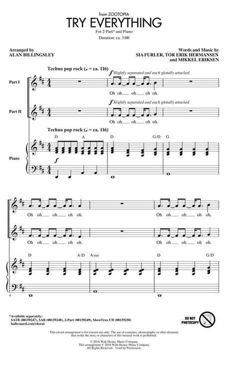 Try Everything » Children's Choir Sheet Music , Shop now!