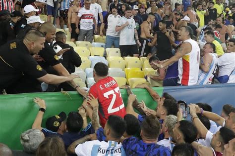 Watch: Brazil-Argentina soccer game marred by brawl between police ...