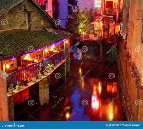 Yangshuo West Street at Night Attracts Tourists Dining and Night Editorial Photo - Image of ...