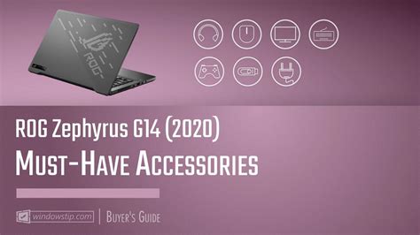 Best ROG Zephyrus G14 (2020) Accessories 2021 - CMC distribution English