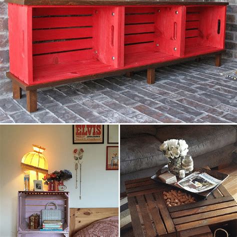 10+ Awesome Wooden Crates Furniture Design Ideas