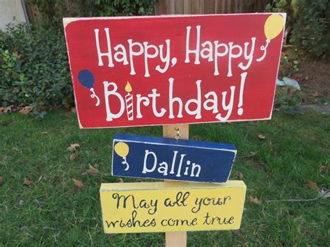 Personalized Happy Birthday Yard Sign by DaisyBlossomCreation