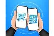 Scan QR code to Mobile Phone | Technology Illustrations ~ Creative Market