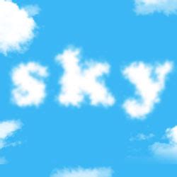 Clouds Text in Photoshop