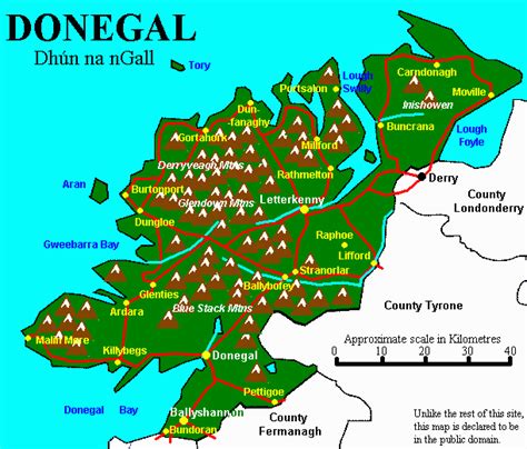 County Donegal: Map and other information