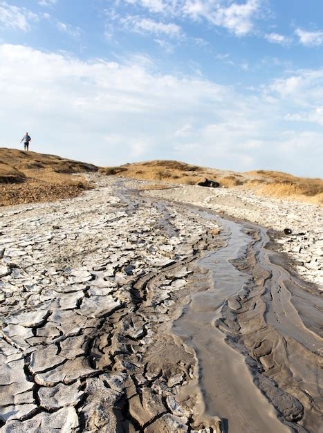 Premium Photo | Mud volcano eruption, landscape