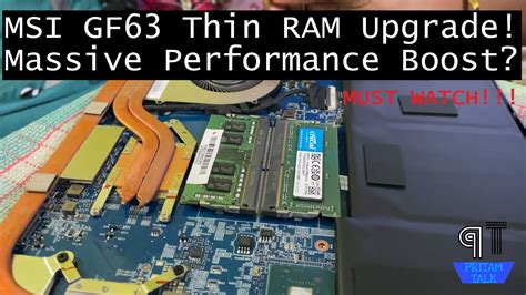 MSI GF63 Thin 10SC-611IN RAM upgrade | MSI GF63 Thin 8GB vs 16GB RAM massive performance gains ...