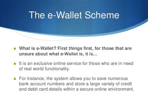 The e-Wallet Scheme: What is Secure Digital Wallet