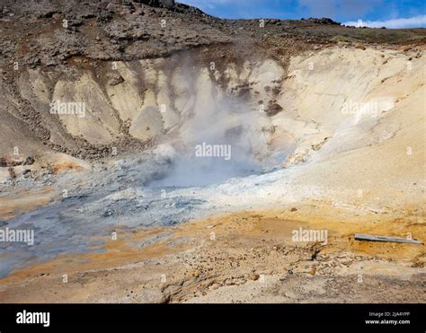 A geothermal area at Seltun on Iceland's Reykjanes peninsula Stock ...