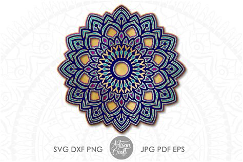 Layered mandala svg, multi layer mandala (726396) | Cut Files | Design Bundles