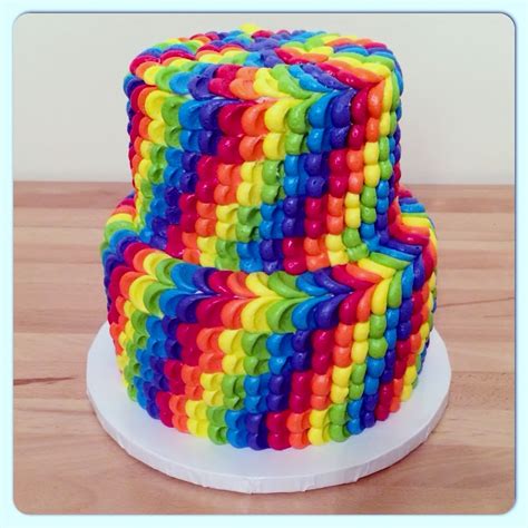 Rainbow Petal Cake - CakeCentral.com