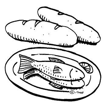 fish food clipart black and white - Clip Art Library