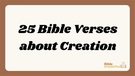 25 Bible Verses about Creation (With Commentary) - Bible InsideOut