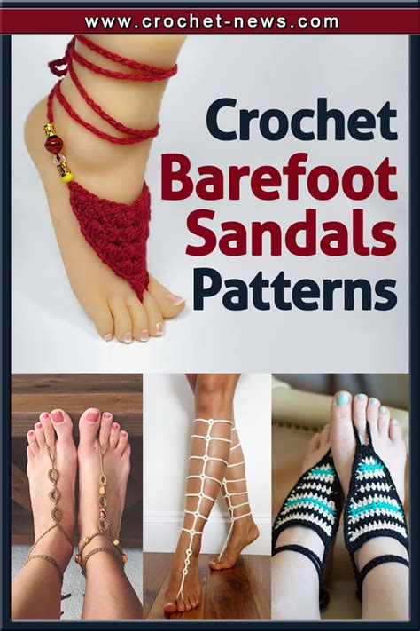 23 Crochet Barefoot Sandals Patterns - Crochet News