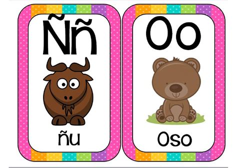 Super tarjetas trabajamos las letras Abecedario Animales -Orientacion Andujar