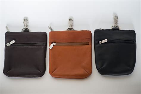 Leather Zippered Golf Valuables Pouch | Calvin Mitchell Co.