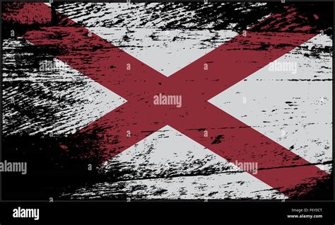 A grunged Alabama state flag design Stock Photo - Alamy