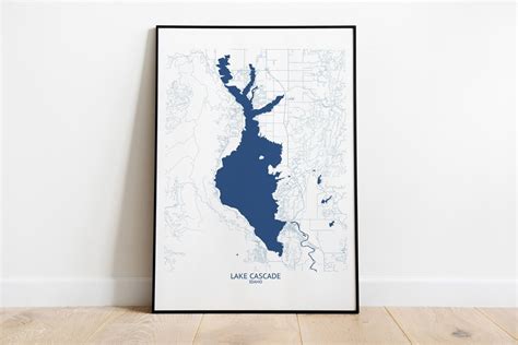 Lake Cascade Idaho Map Pittsburgh Map Company - Etsy