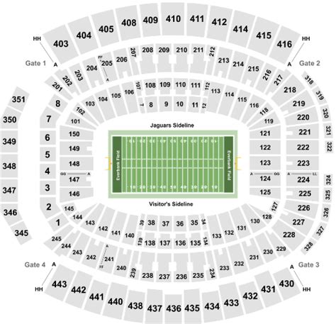 Everbank Field Seating Map | Elcho Table