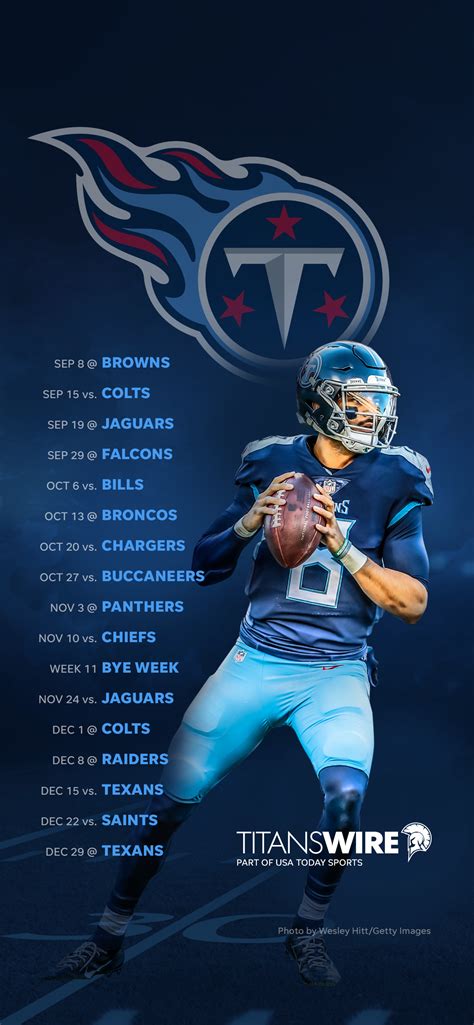 2019 Tennessee Titans Schedule: Downloadable Wallpaper