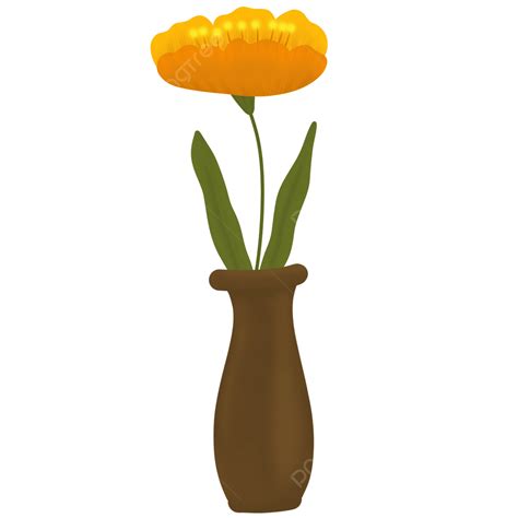 Clay Pot With Yellow Flowers, Flower, Yellow, Flower Pot PNG ...