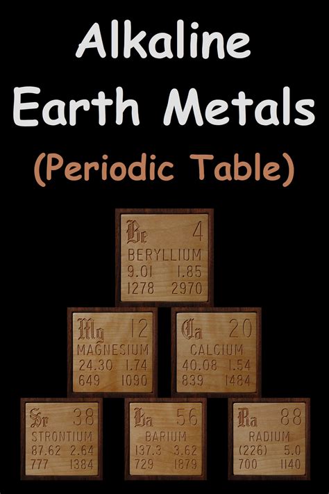 Alkaline Earth Metals On The Periodic Table - Chemistry Elements