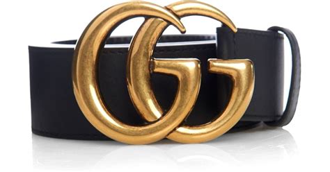 Gucci Gg-Logo Leather Belt in Black | Lyst