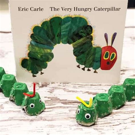 The Very Hungry Caterpillar Activity with an Egg Carton | Two Pink Peonies