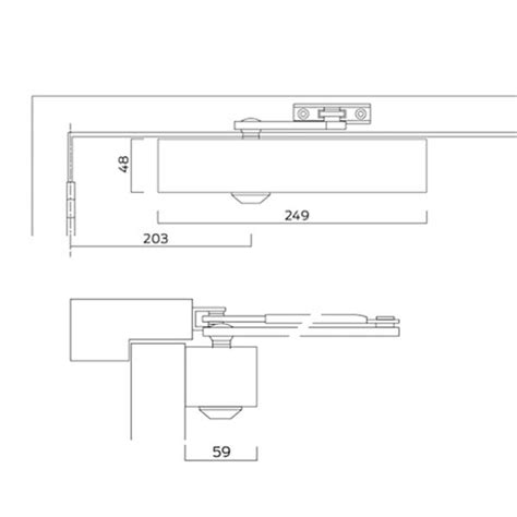 Briton 2003V - EN1-4 Overhead Door Closer - Silver | Welling UK