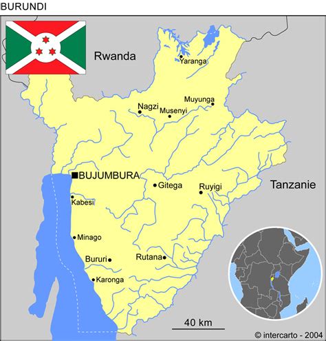 Burundi Carte Géographique