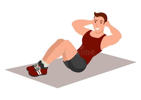 Man Doing Sit Ups Cartoon Vector Clipart Friendlystock Clip Art ...