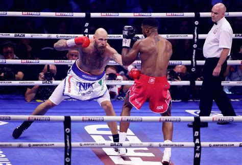 Photos: Anthony Joshua’s knockout victory over Robert Helenius