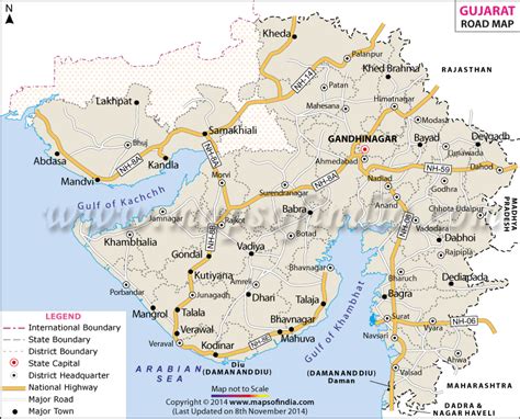 Gujarat Road Network Map