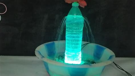 How to make Tabletop Fountain with plastic bottle and Led very easy and fast / DIY - YouTube