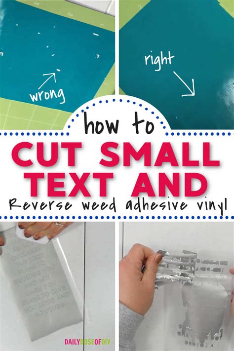 Reverse Weeding Vinyl -How to Cut then Weed Small Letters and Intricate Designs - Daily Dose of DIY