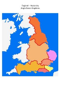 Anglo-Saxon Kingdoms Map (Heptarchy) by MrFitz | TPT