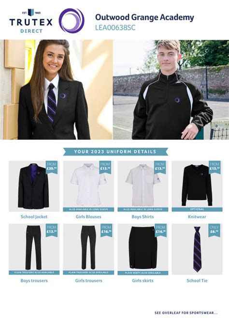 Updated Uniform Flyer from Trutex - Outwood Grange Academy