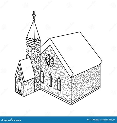 Vector Design of Church and Catholic Icon. Set of Church and Medieval ...