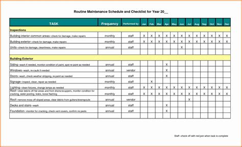 Building Maintenance Schedule Elegant Building Maintenance Schedule Excel Template | Building ...