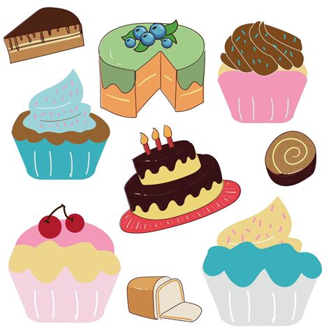 Dessert Clipart Sweet Bakery Clip Arts Cake SVG Bundle - Etsy