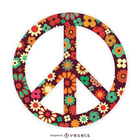 Flower Peace Symbol Vector Download