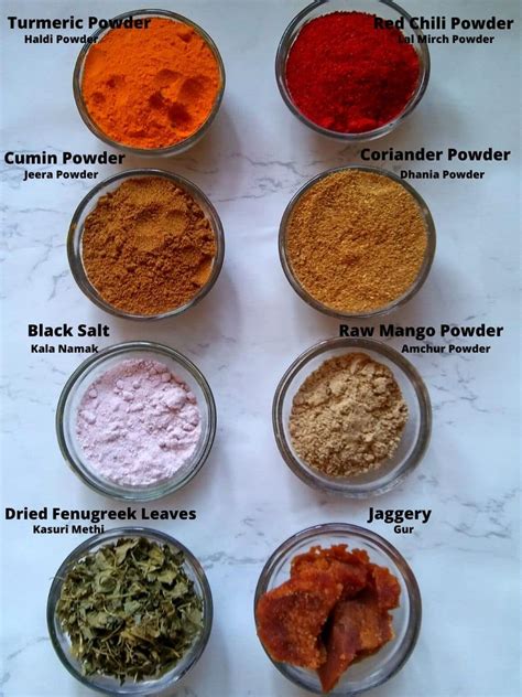 Spices Names in English, Hindi, Marathi, Tamil - Spoons Of Flavor