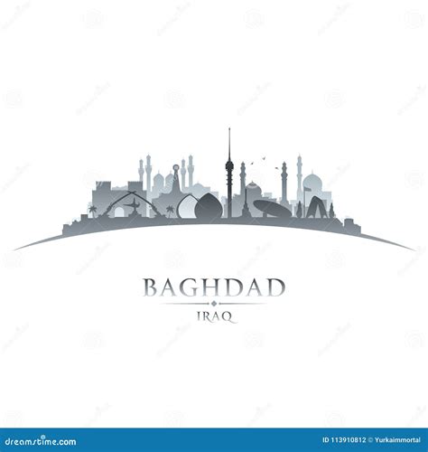 Baghdad Iraq City Skyline Vector Silhouette | CartoonDealer.com #128315271