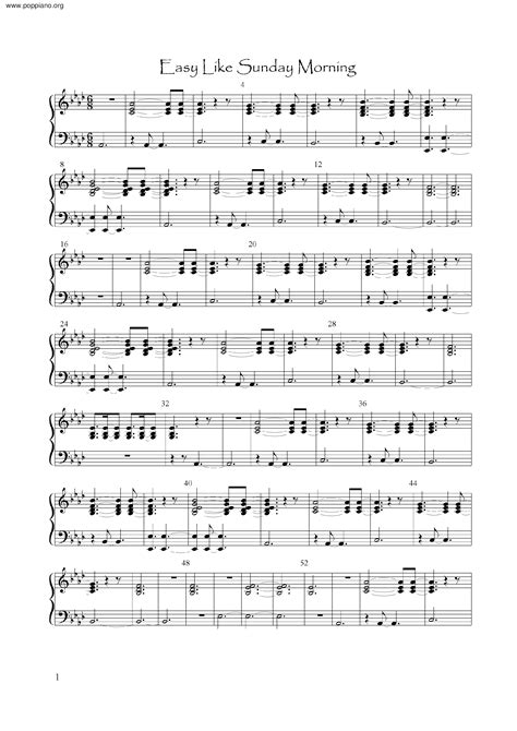 Faith No More-Easy Like Sunday Morning Sheet Music pdf, - Free Score ...