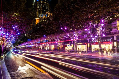 Nanjing West Road Blurred By Night Background, Shanghai, Magic City ...