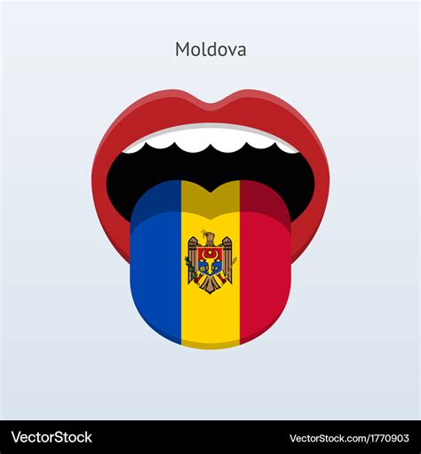 Moldova language abstract human tongue Royalty Free Vector