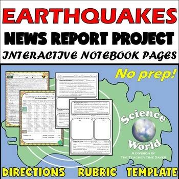 Earthquake News Report Project by Science World | TpT