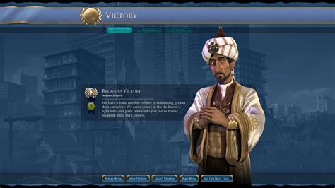 First victory in Civ 6! Religious victory on largest size map with only eight cities in my ...