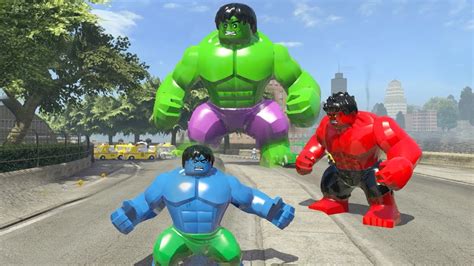 Big Hulk vs Blue Hulk vs Red Hulk - LEGO Marvel Super Heroes - YouTube