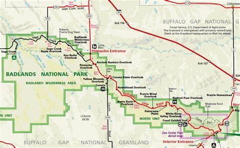 Badlands National Park Map - fasrlunch